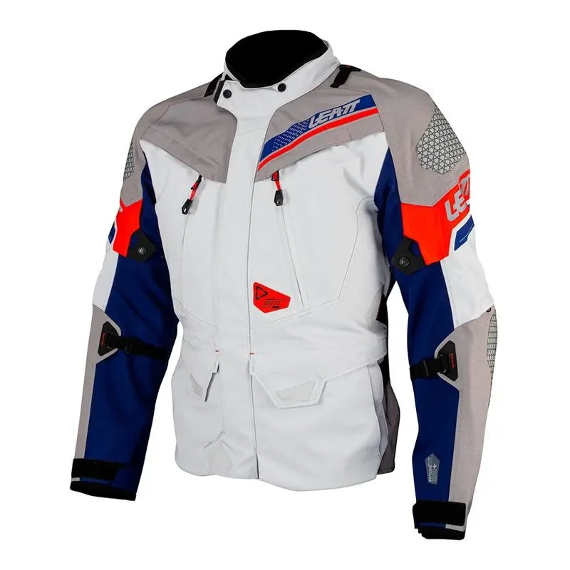 Jaqueta Leatt Adventure Dritour 7.5 Cinza/Azul/Vermelho - Spinelli